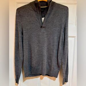 Banana Republic Fine Merino Wool Half-Zip Sweater